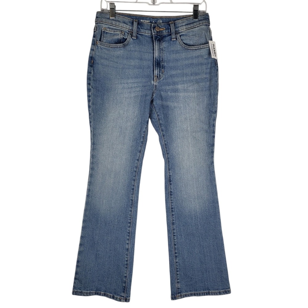 Old Navy High Rise Flare Jeans Girls 16 Plus Medium Wash NWT